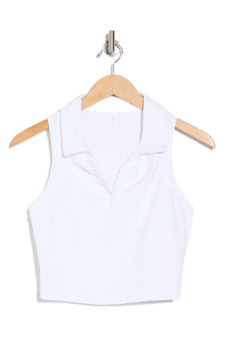 Z by Zella On the Move Sleeveless Polo, Alternate, color, White