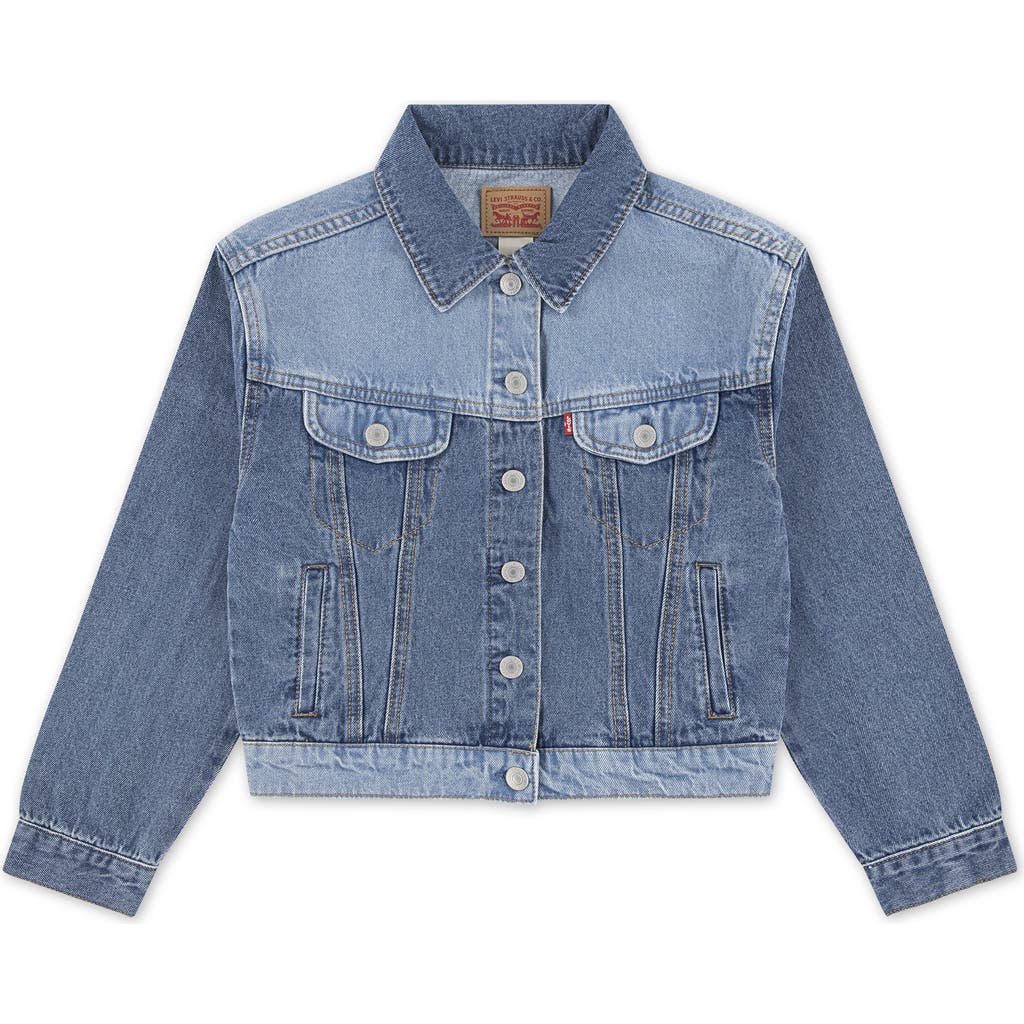 Levi's Big Girls Long Sleeves Trucker Jacket In Blue