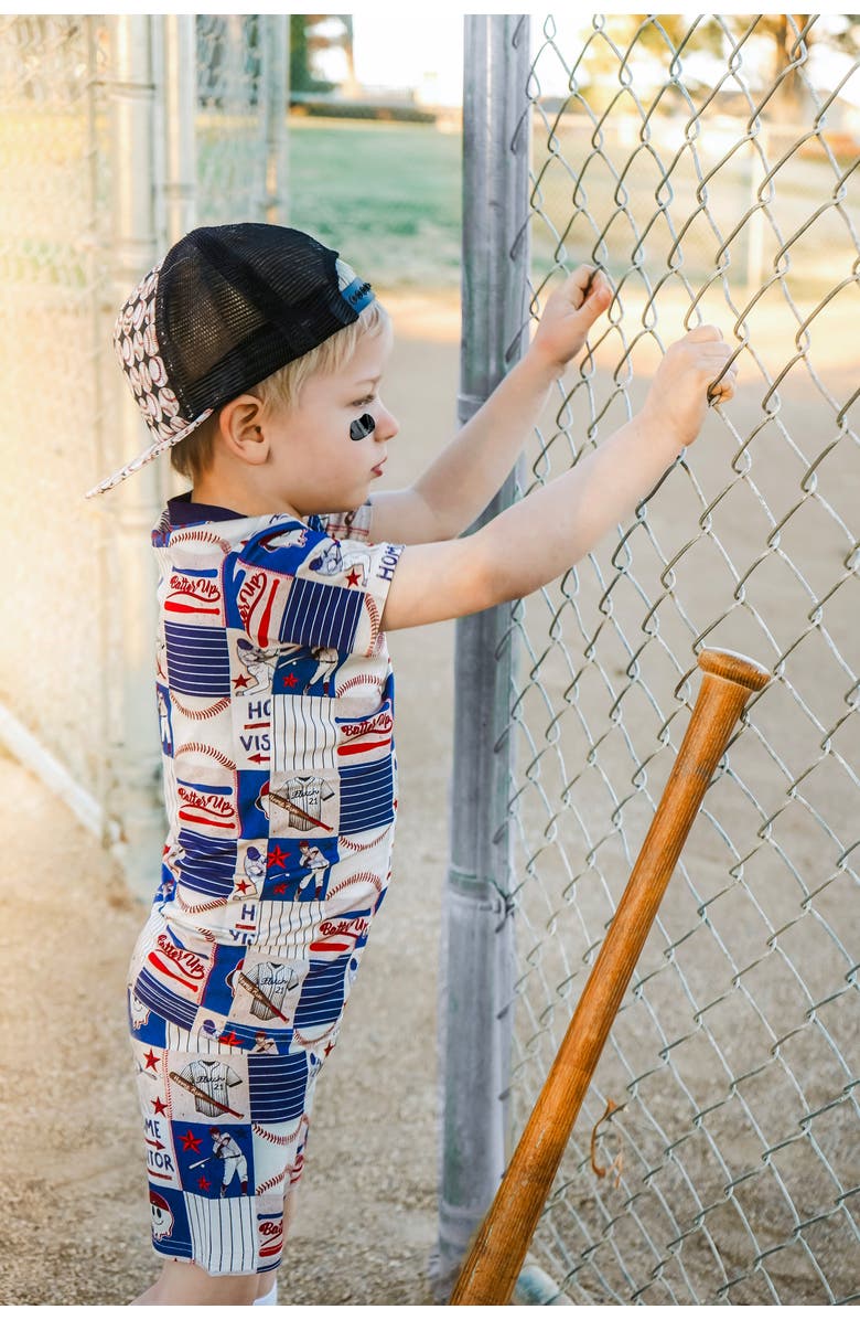 Fletch Field of Dreams 2 Piece Shorts Set, Alternate, color, Blue/ Cream