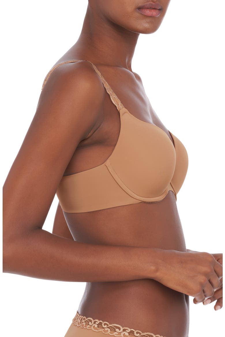 Pure Luxe Underwire Push-Up Bra, Alternate, color, CAFE