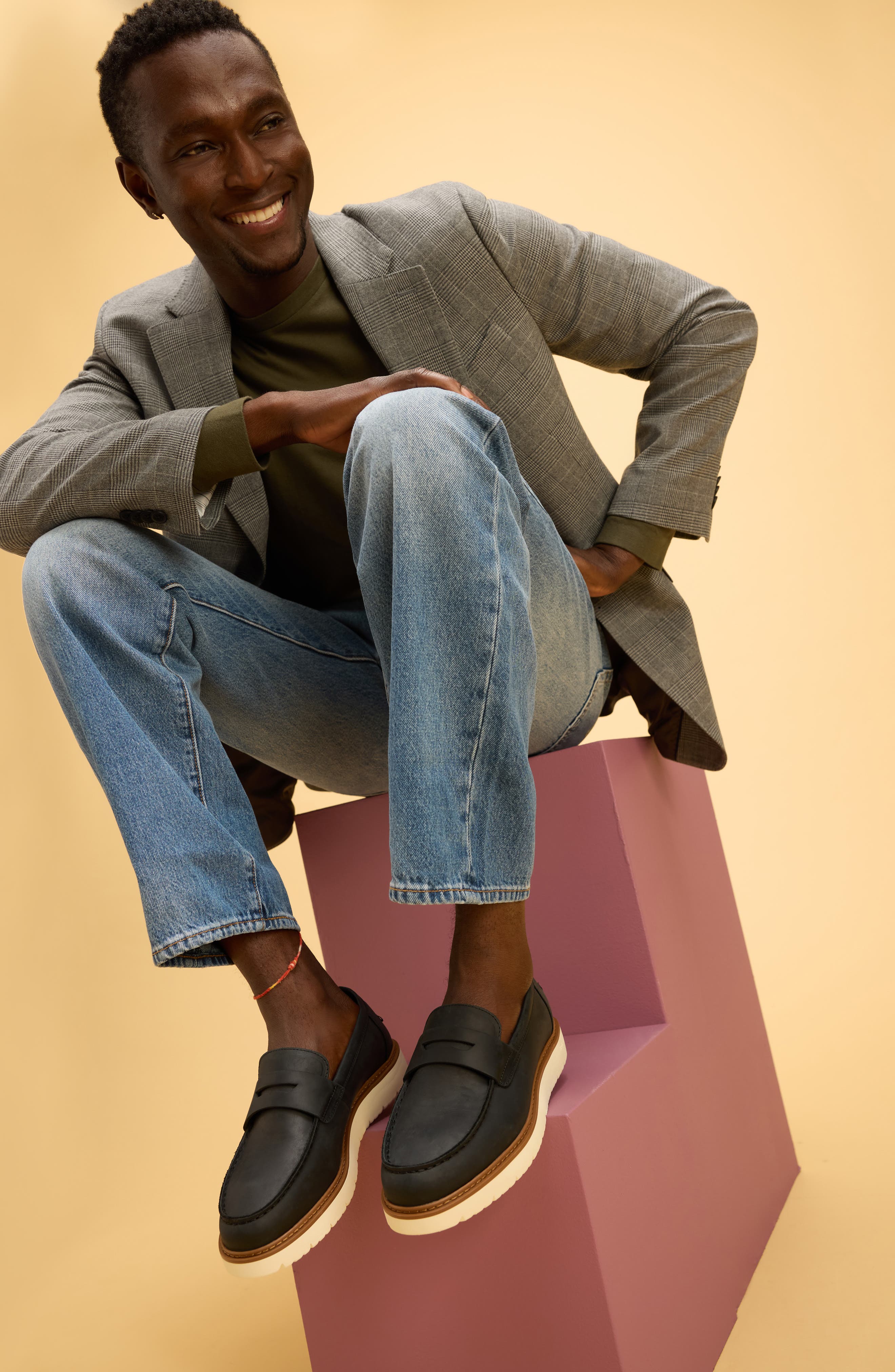 TOMS Havana Penny Loafer, Alternate, color, Black