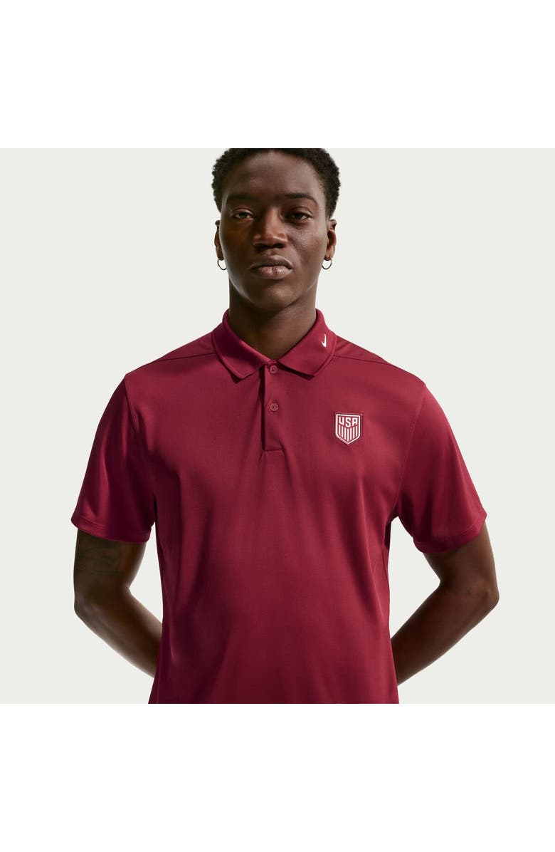 Nike Men's Nike Red USMNT Dri-FIT Victory Solid Polo, Alternate, color, Dark Red