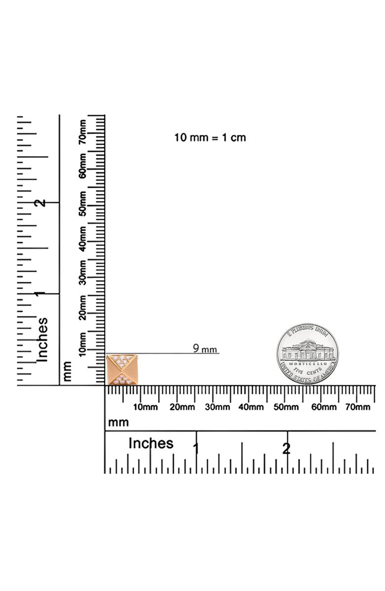 Haus of Brilliance 14K Yellow Gold 1/4 Cttw Diamond Matte Finished Pyramid Pendant Necklace, Alternate, color, Yellow