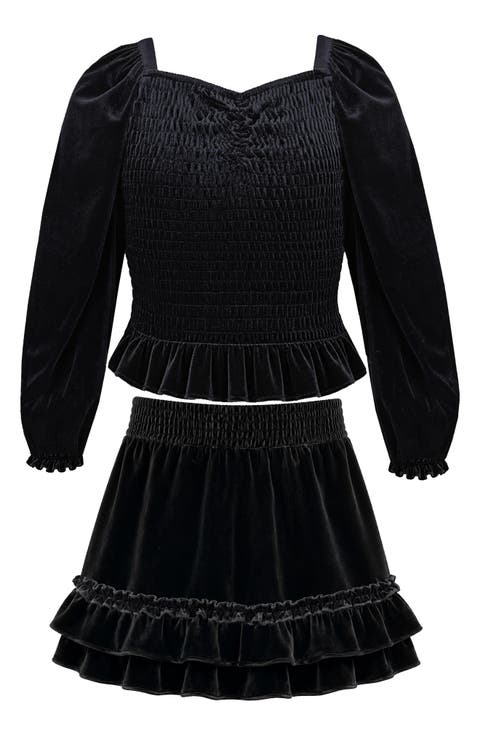 Kids' Velvet Smocked Two-Piece Set