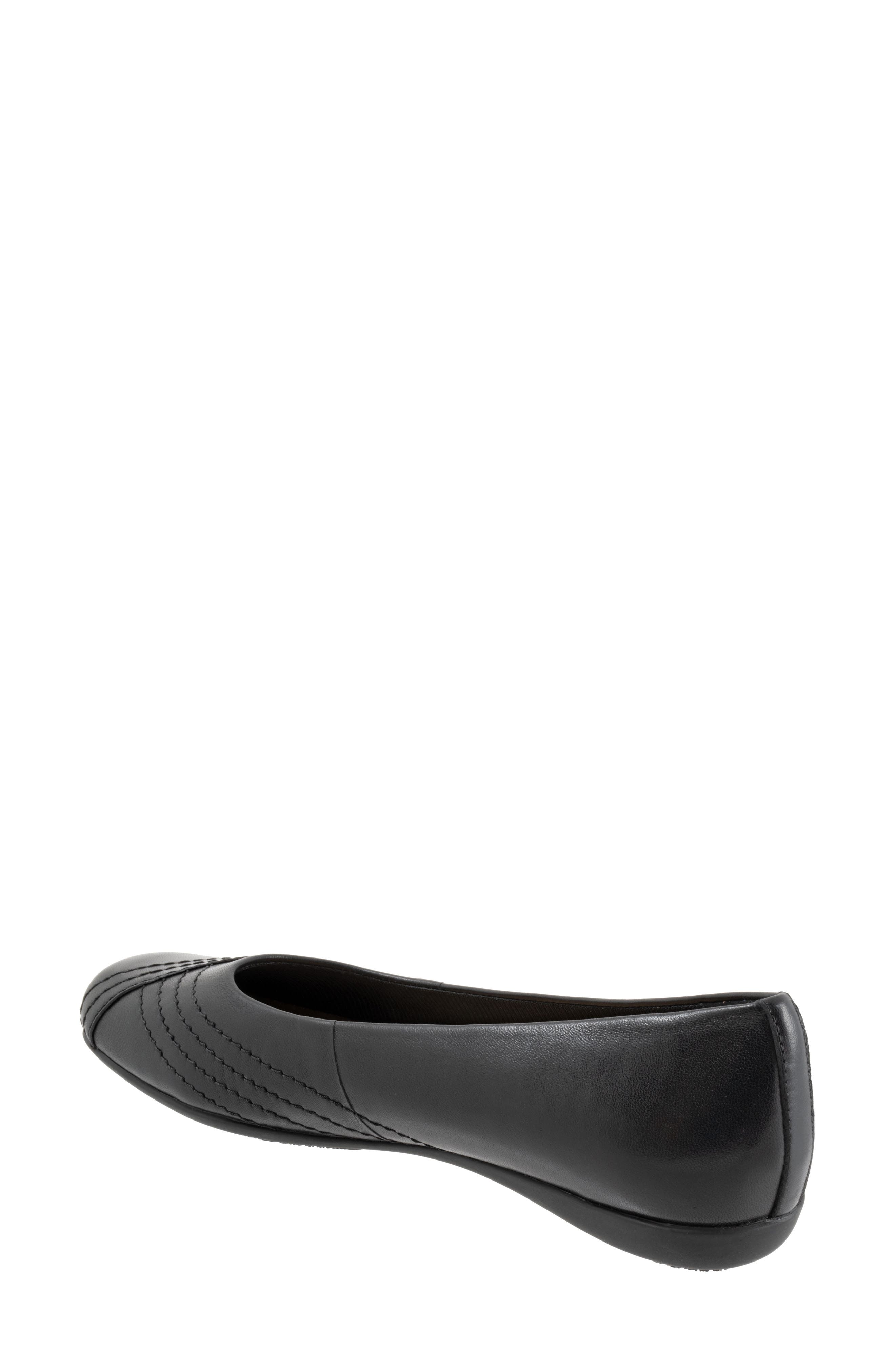 Trotters Sasha Square Toe Flat, Alternate, color, Black