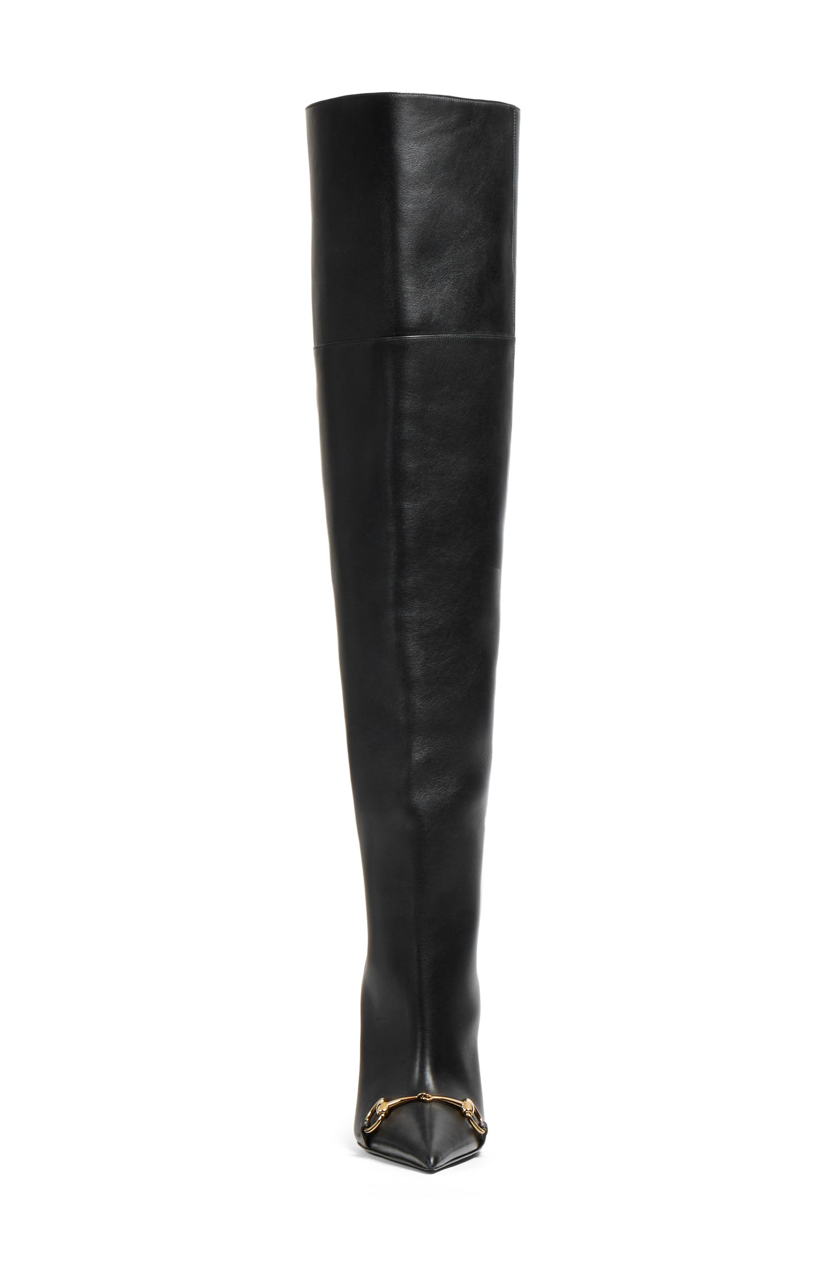 Donna Horsebit Knee High Boot, Alternate, color, 1000 BLACK