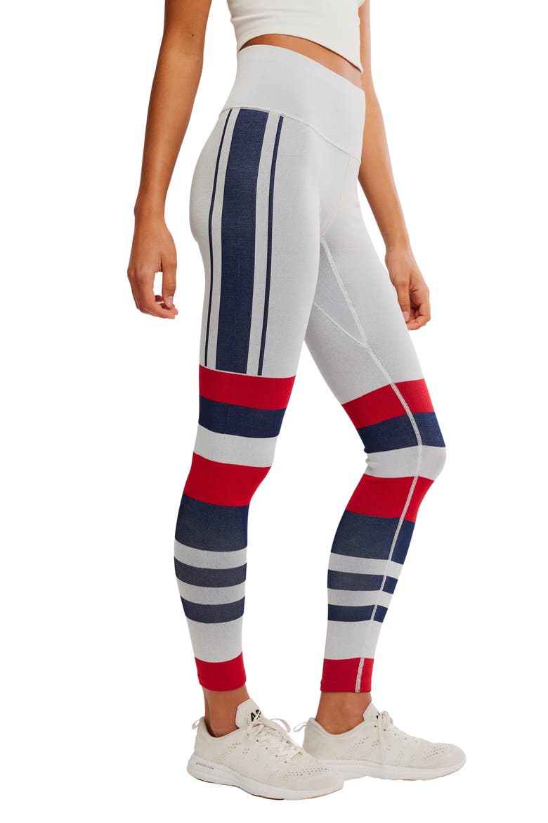 FP Movement Myoko Jacquard Leggings, Alternate, color, IVORY RETRO STRIPES
