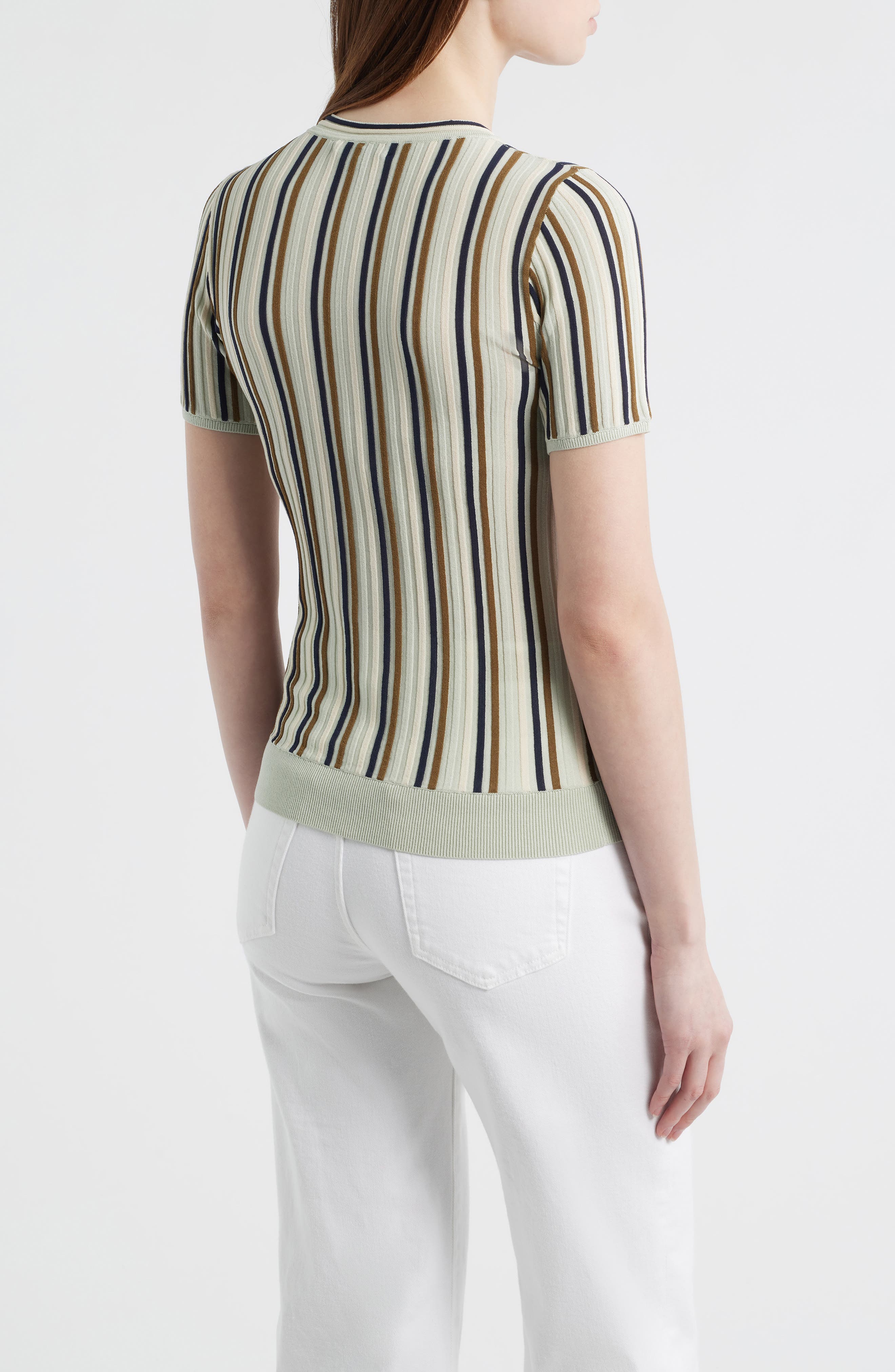 Victoria Stripe Rib Knit Top - image 2