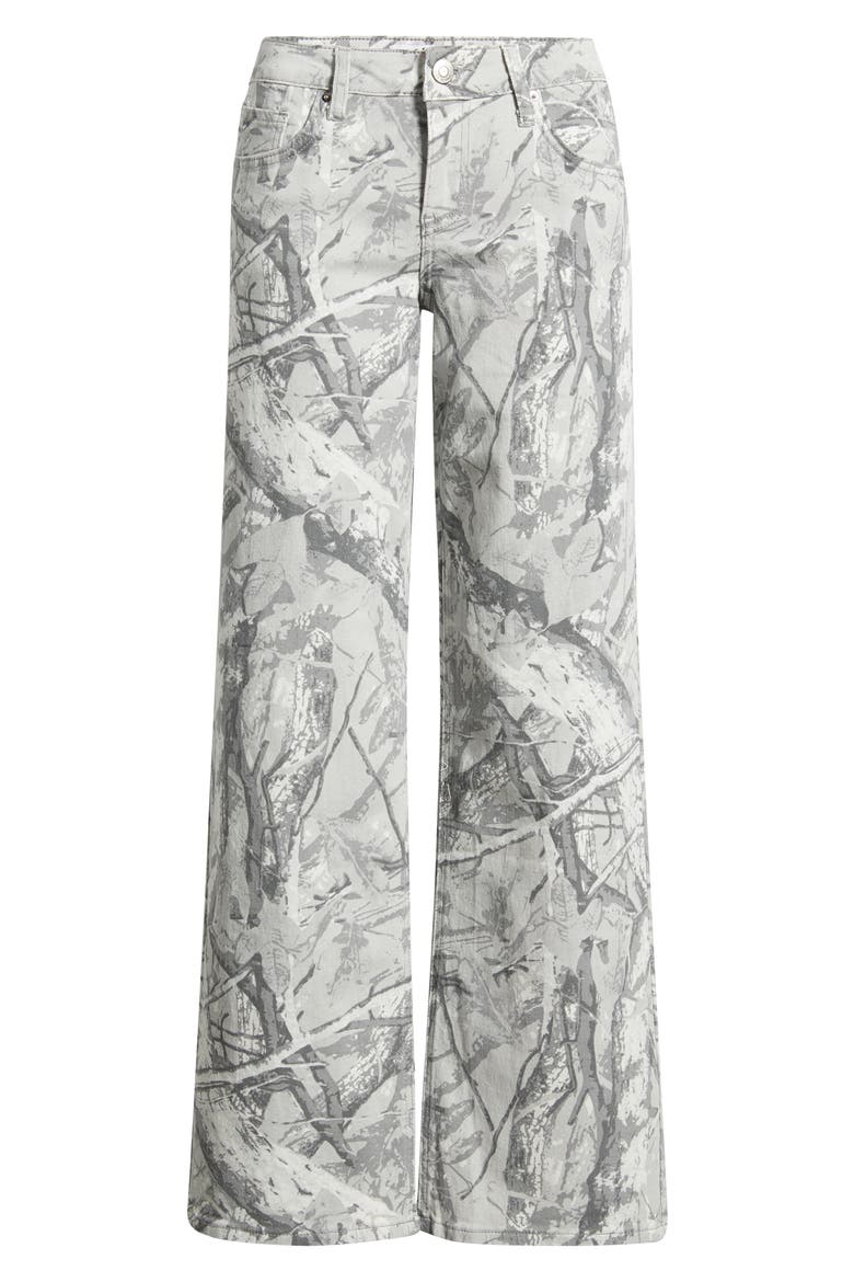 Britney Camo Low Rise Wide Leg Jeans, Alternate, color, GREY CAMO