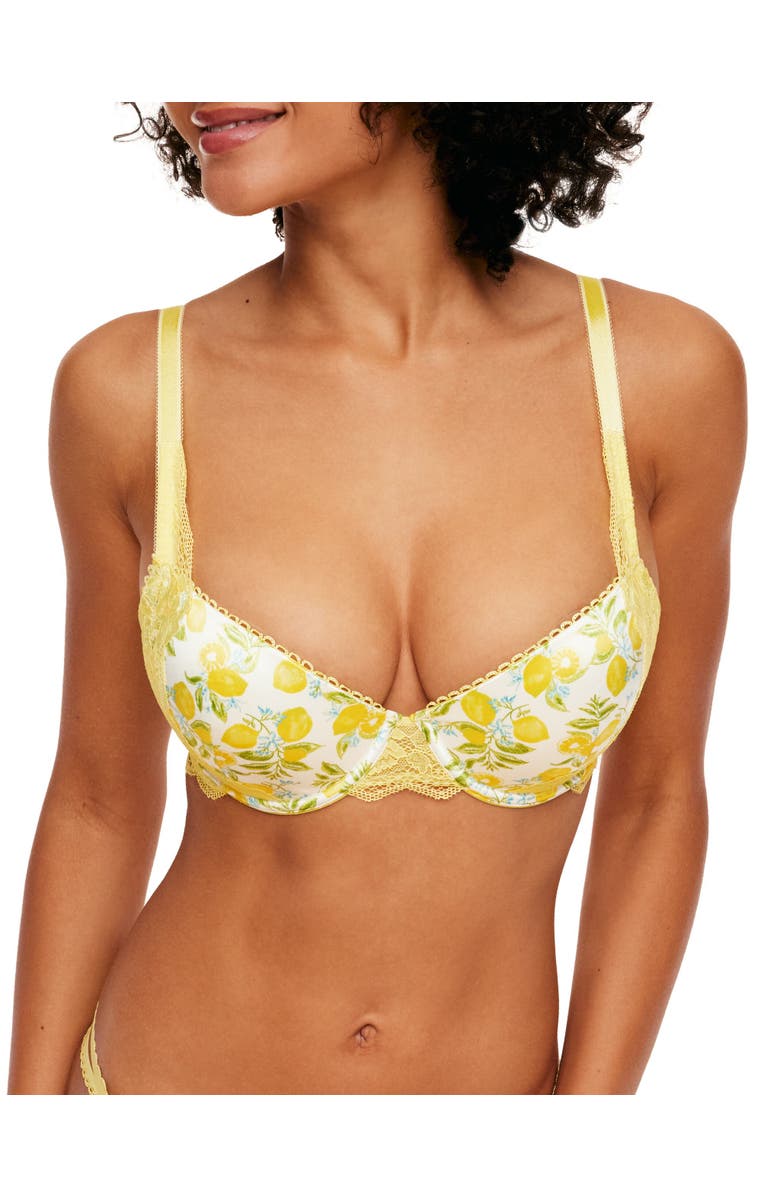 Adore Me Rochelle Push Up Demi Bra, Main, color, Novelty White