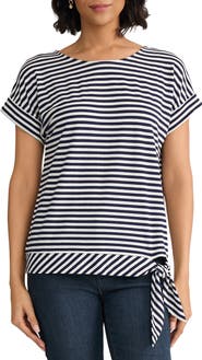 Jones New York Stripe Dolman Top