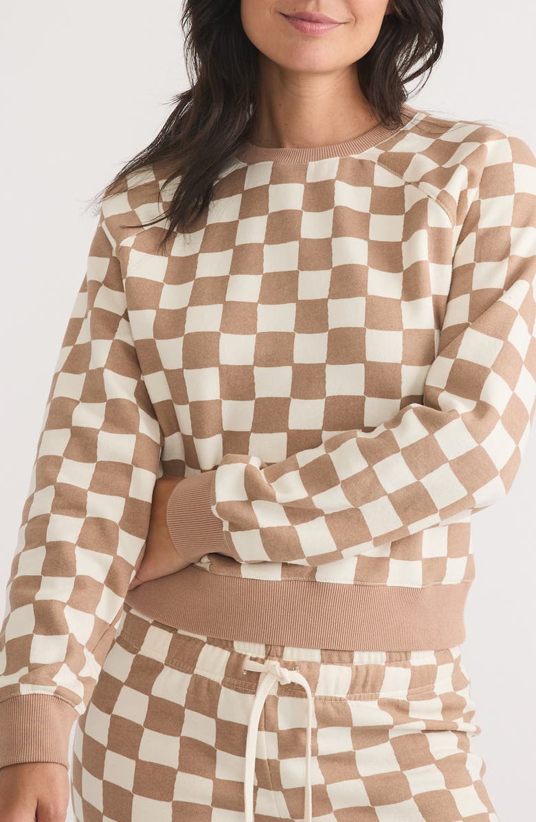 Marine Layer Anytime Check Raglan Sweatshirt, Main, color,