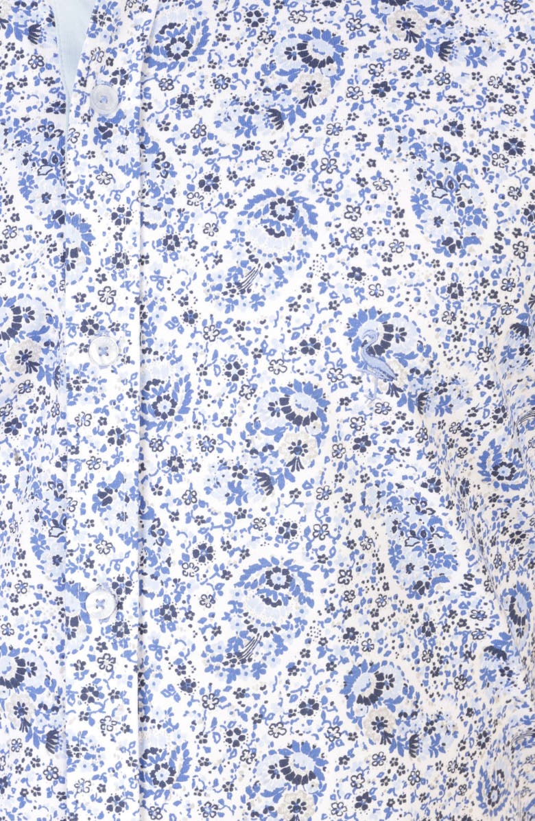 TailorByrd Floral Paisley Short Sleeve Shirt, Alternate, color, Delft Blue