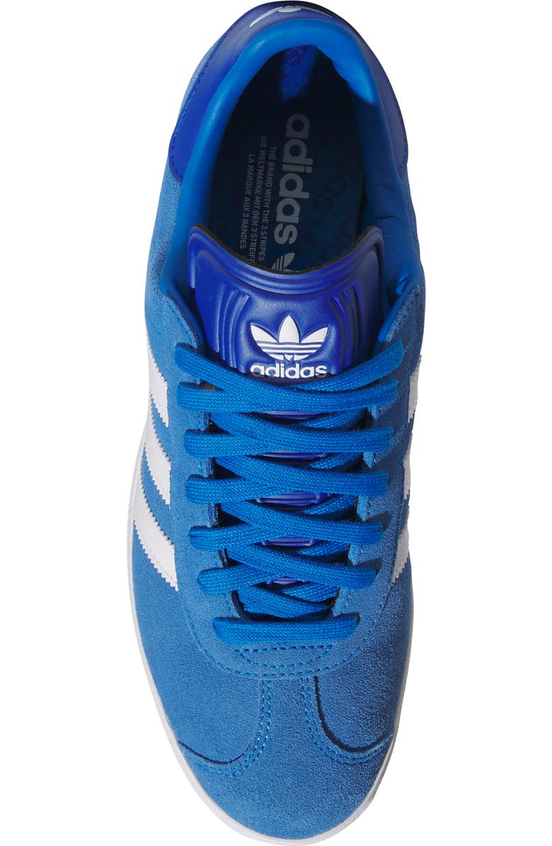 adidas Gazelle Spikeless Golf Shoe, Alternate, color, Bluebird/ White/ Royal Blue
