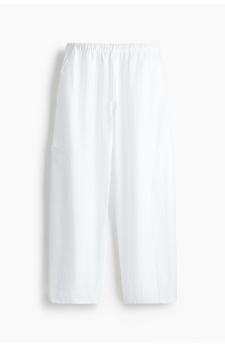 H&M Balloon-leg cargo pants, Alternate, color, Ivory