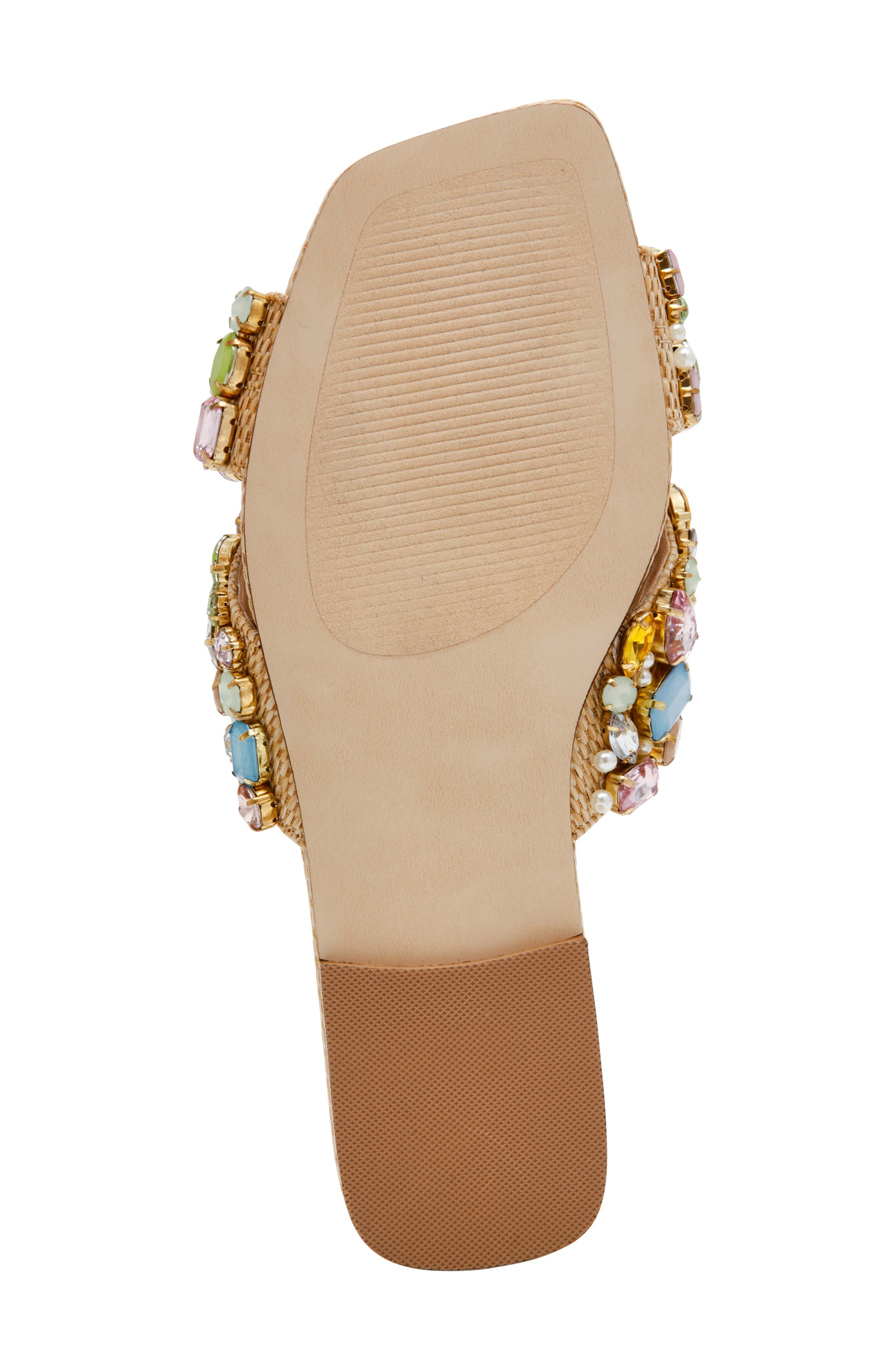 Steve Madden Levity Crystal Embellished Sandal, Alternate, color, Gold Multi
