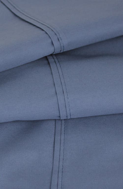 Melange Home Pleat Detail 400 Thread Count Sheet Set With Bonus Pillowcases In Blue