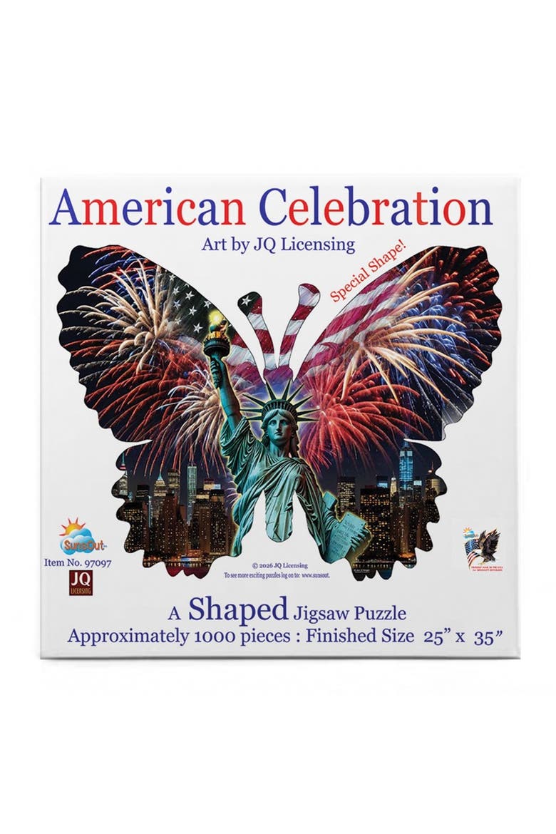 American Celebration 1000 piece Jigsaw Puzzle for Adults Shaped, Alternate, color, Multicolor