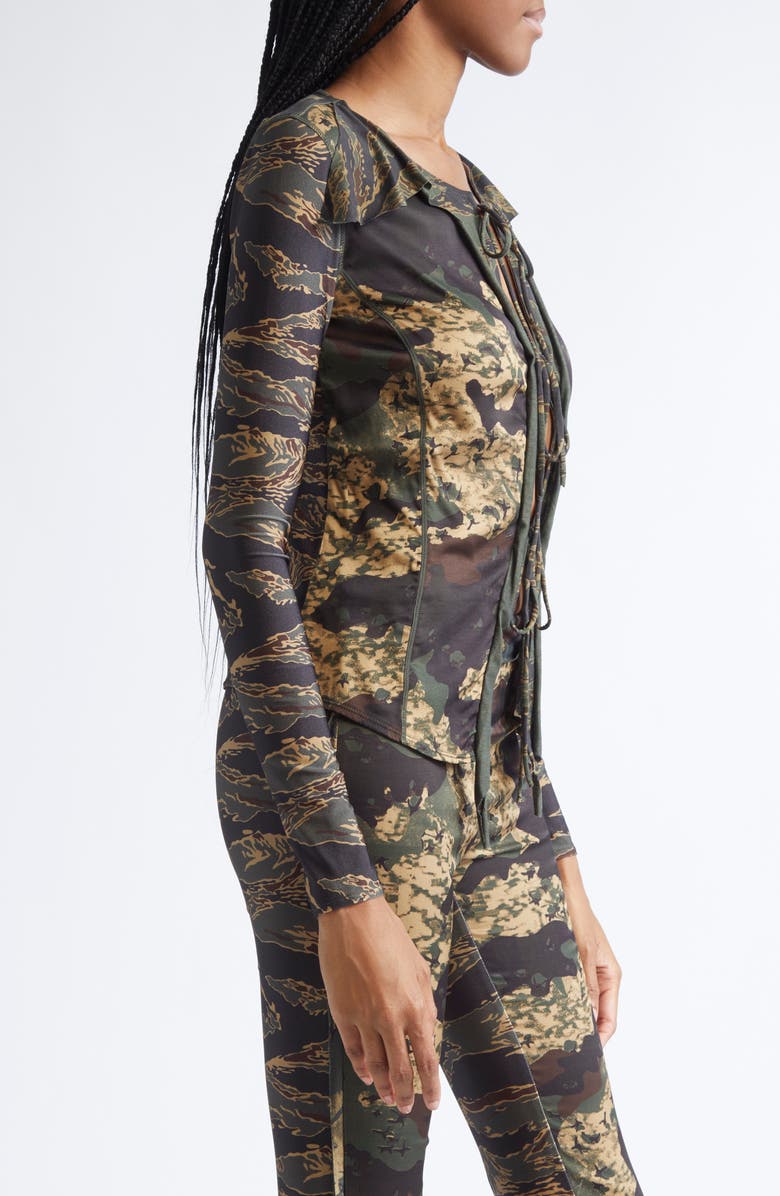 DIESEL<sup>®</sup> T-Afry Patchwork Camo Cardigan, Alternate, color, Olive/ Green