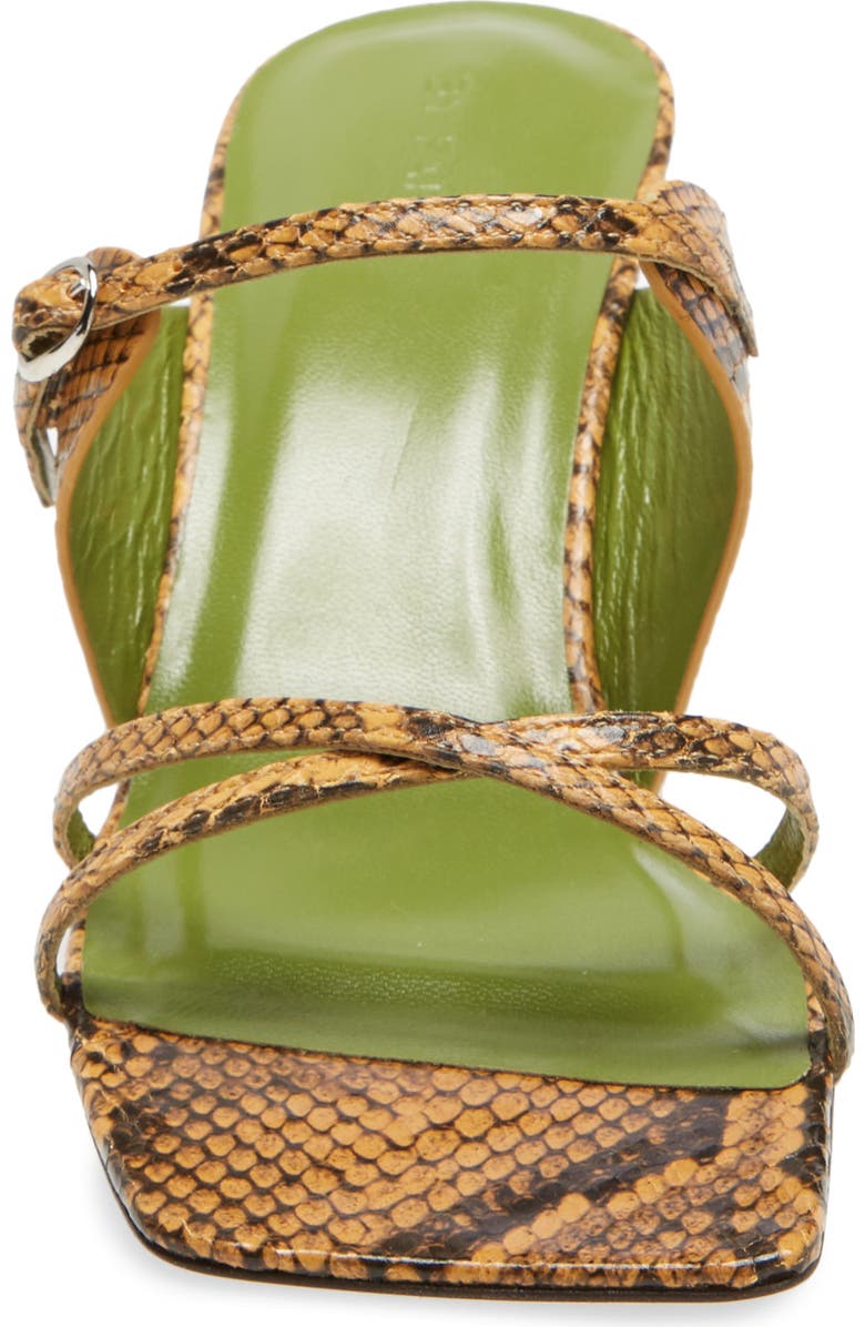 By Far Snake Embossed Slide Sandal, Alternate, color,