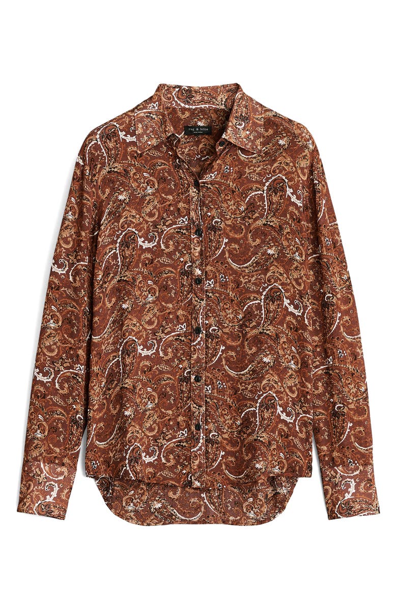 rag & bone Antonia Paisley Button-Up Shirt, Alternate, color, 