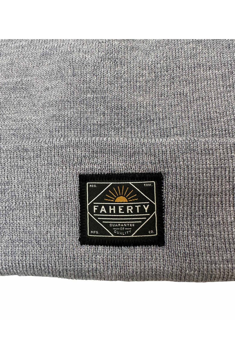 Faherty Workwear Merino Wool Beanie, Alternate, color, Grey Heather