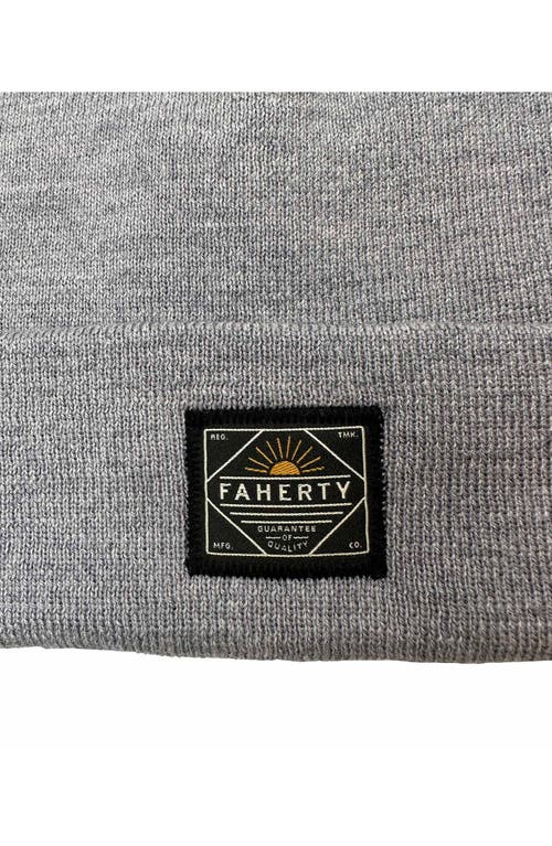 Faherty Workwear Merino Wool Beanie In Gray