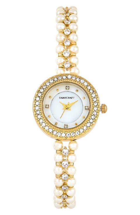Mother-of-Pearl Quartz Bracelet Watch, 25mm