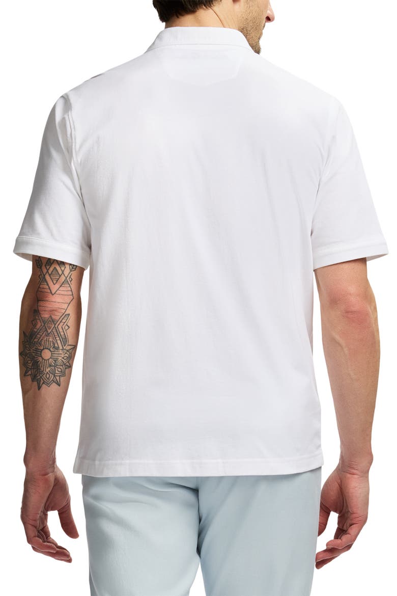 Good Surf Short Sleeve Cotton Knit Button-Up Shirt, Alternate, color, WHITE