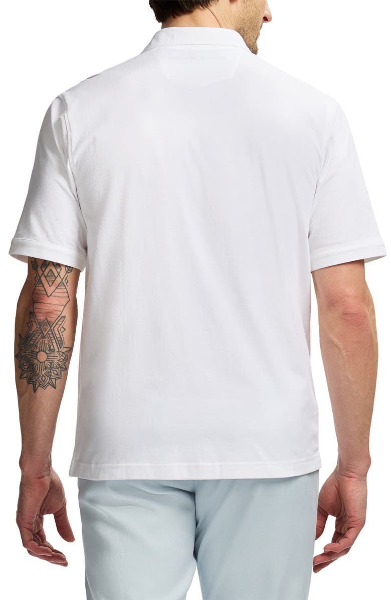 Robert Graham Good Surf Short Sleeve Cotton Knit Button-Up Shirt, Alternate, color, White