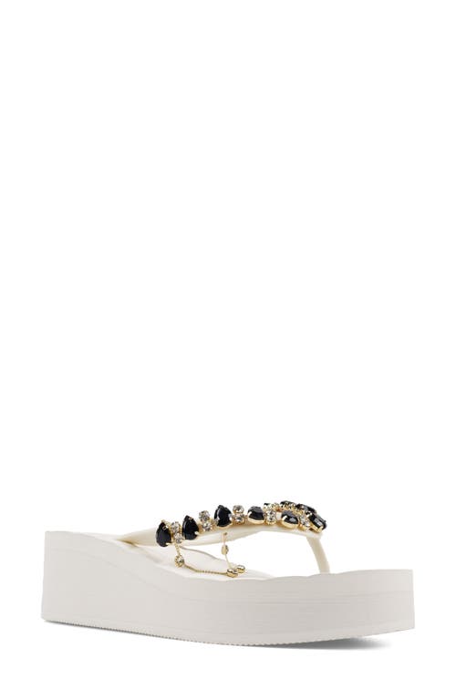 Shop Zigi Quigley Platform Flip Flop In White