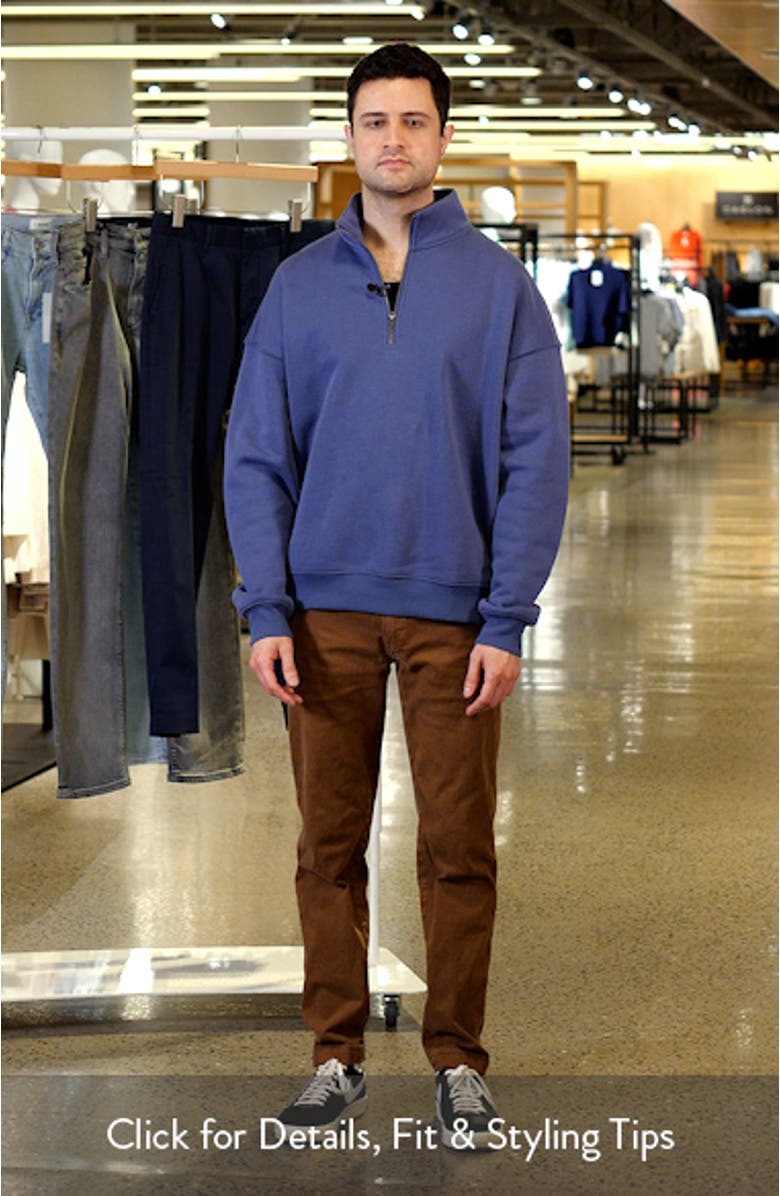 Cotton Blend Fleece Quarter Zip Pullover, sales video thumbnail