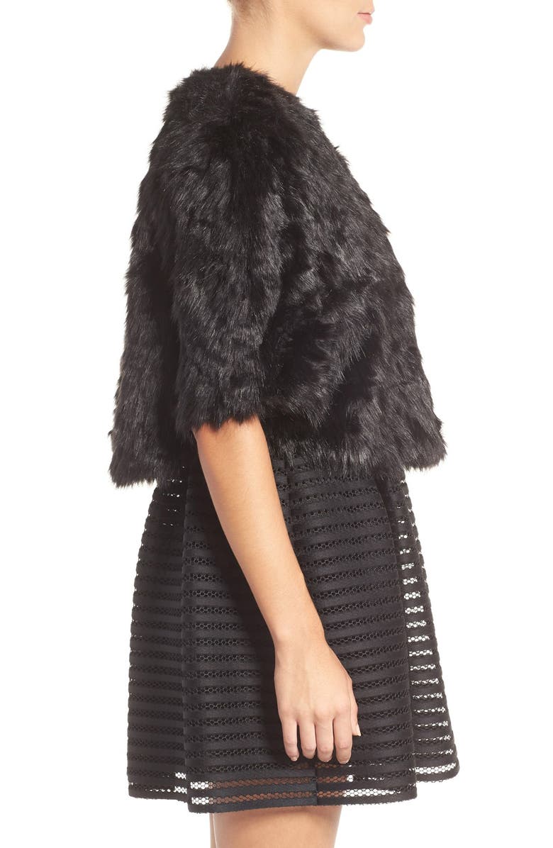 Glint Faux Fur Capelet, Alternate, color, 