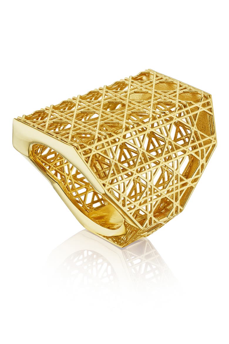 Cane Maxi Ring, Alternate, color, 18K GOLD VERMEIL
