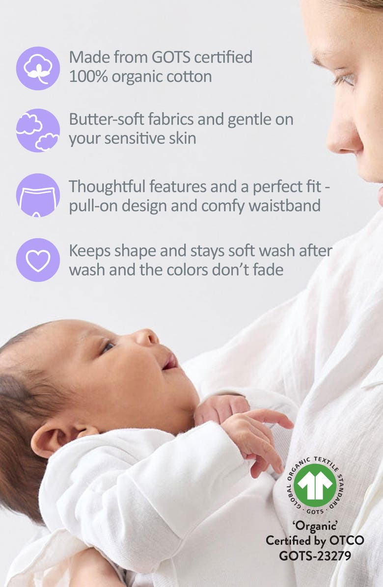 BUTTERBLU Harlowe Organic Cotton Assorted 3-Pack Harem Pants, Alternate, color,