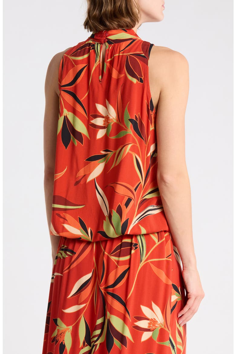 Mock Neck Sleeveless Top, Alternate, color, P254 RUST