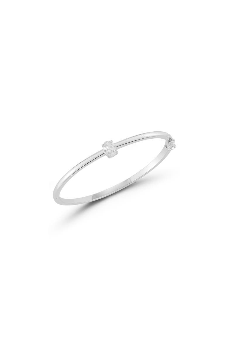 Cubic Zirconia Bangle Bracelet, Main, color, SILVER