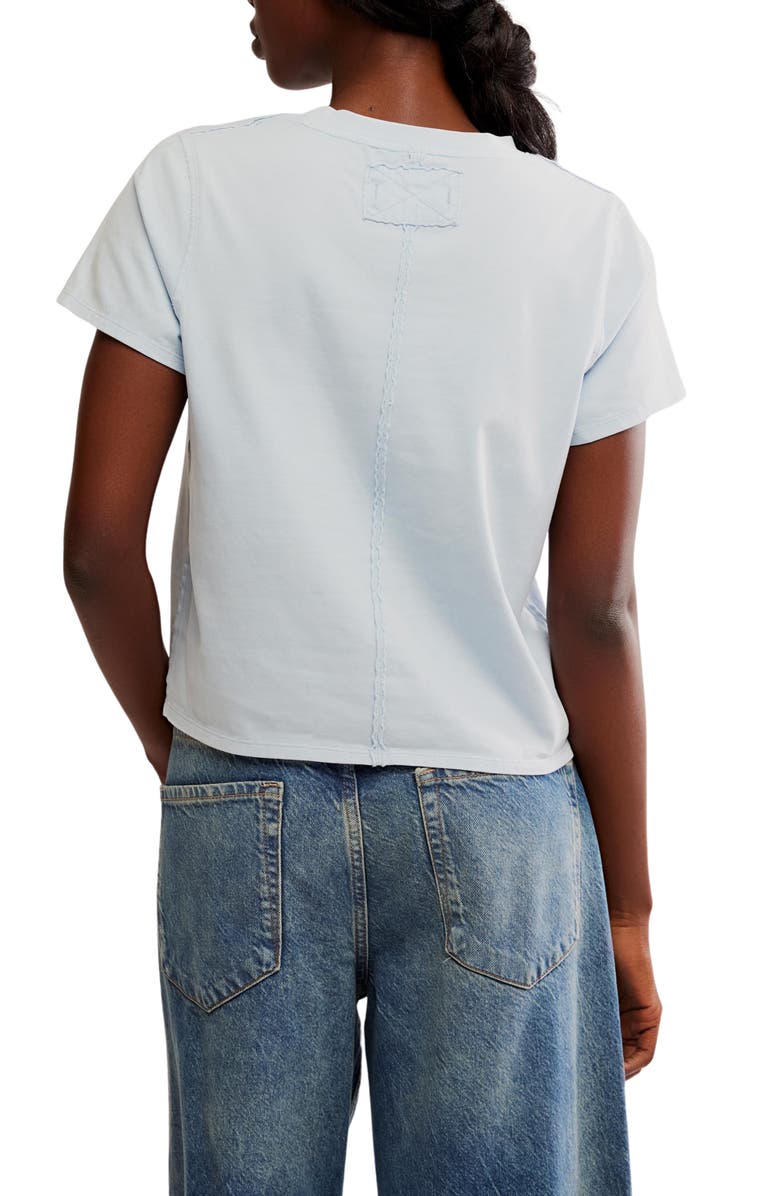 Free People Everyday Cotton T-Shirt, Alternate, color, Ice Water