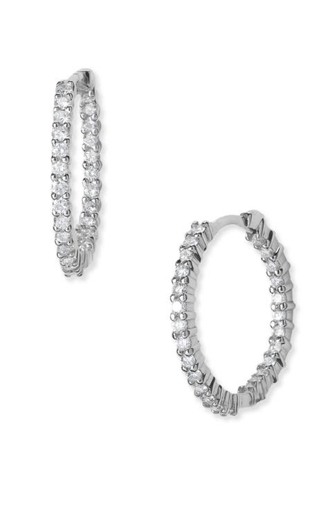 Diamond Hoop Earrings