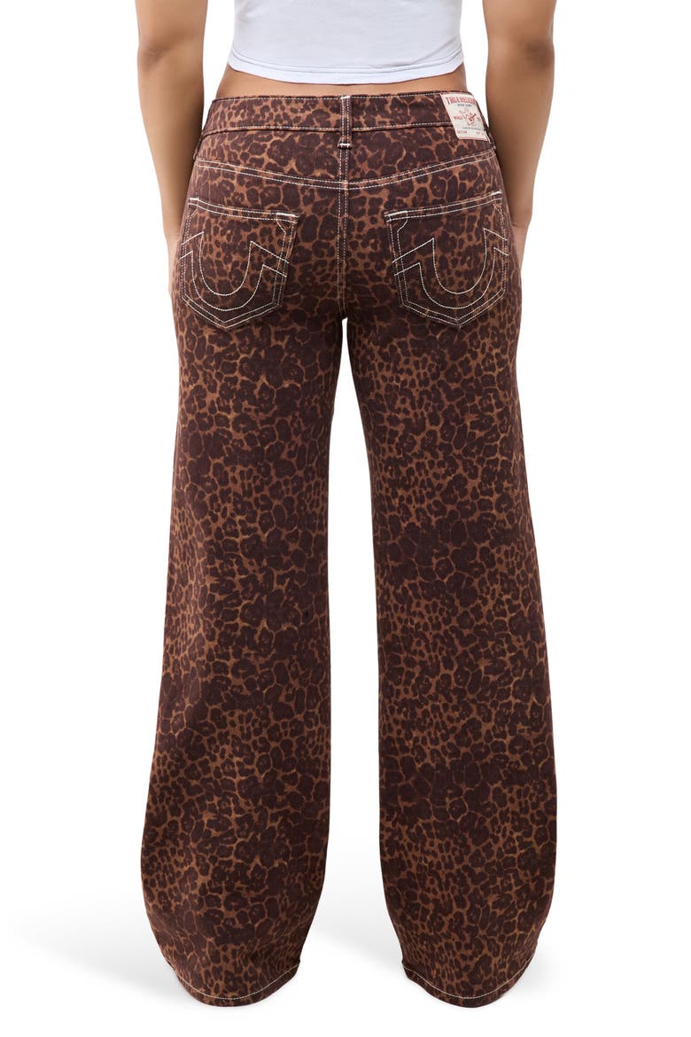 Bobbi Leopard Print Baggy Wide Leg Jeans, Alternate, color, LEOPARD PRINT