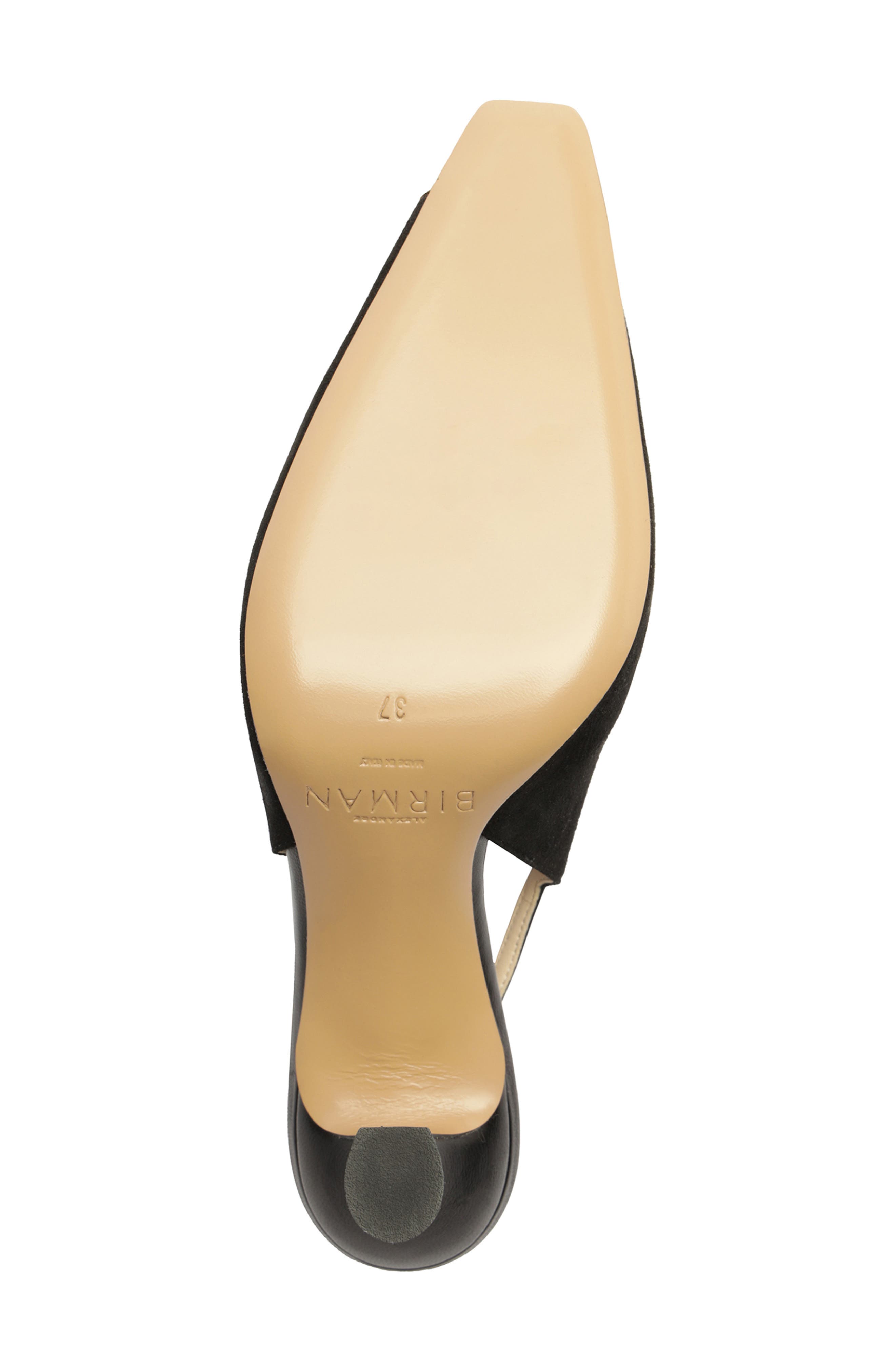 Olivia Cap Toe Slingback Pump, Alternate, color, BLACK/ LIGHT GOLD
