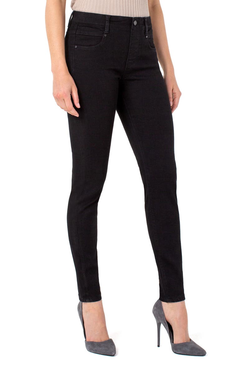 Liverpool Gia Glider Pull-On Skinny Jeans, Main, color, BLACK RINSE