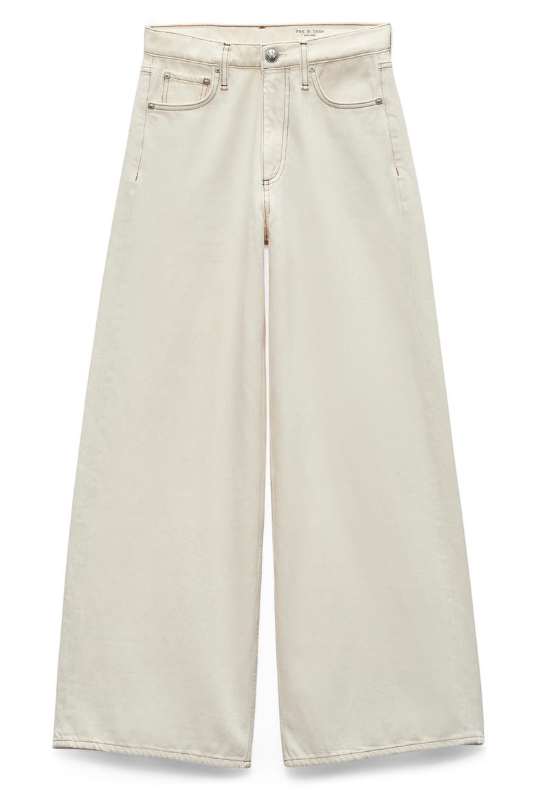 Sofie Wide Leg Ankle Jeans, Alternate, color, ECRU