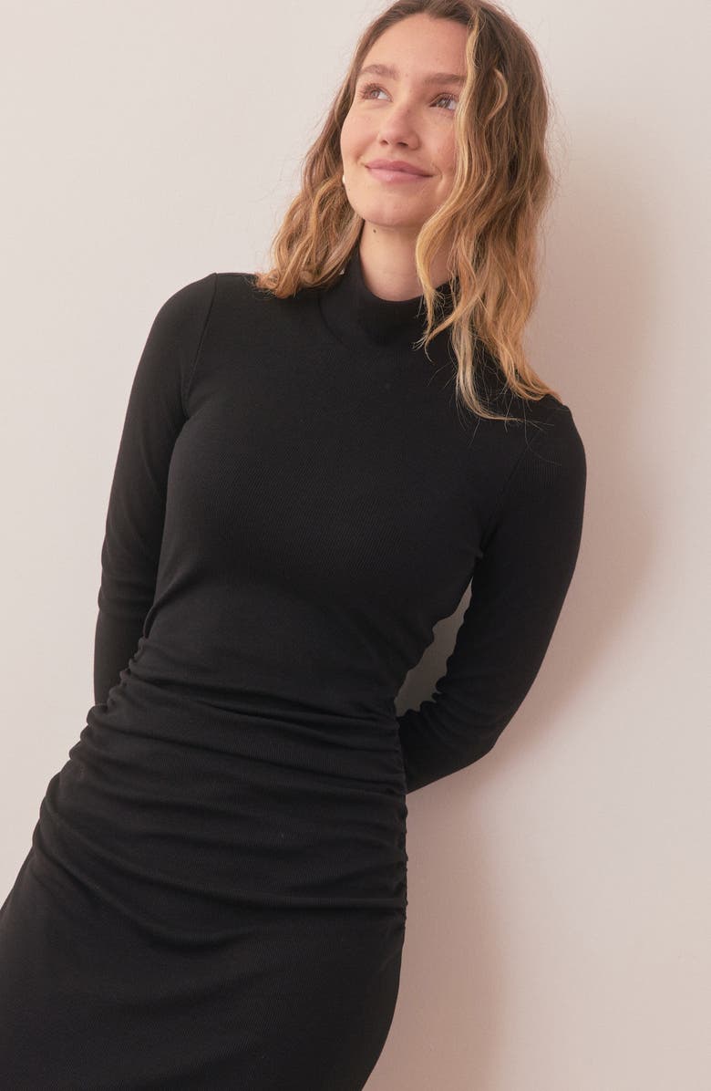 Marine Layer Lexi Long Sleeve Turtleneck Dress, Alternate, color, 