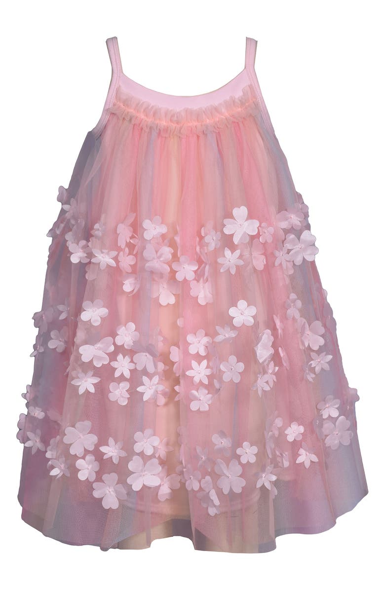 Iris & Ivy Kids' 3D Floral Trapeze Party Dress, Alternate, color, 