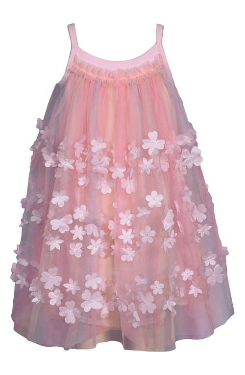 Iris & Ivy Kids' 3d Floral Trapeze Party Dress In Pink