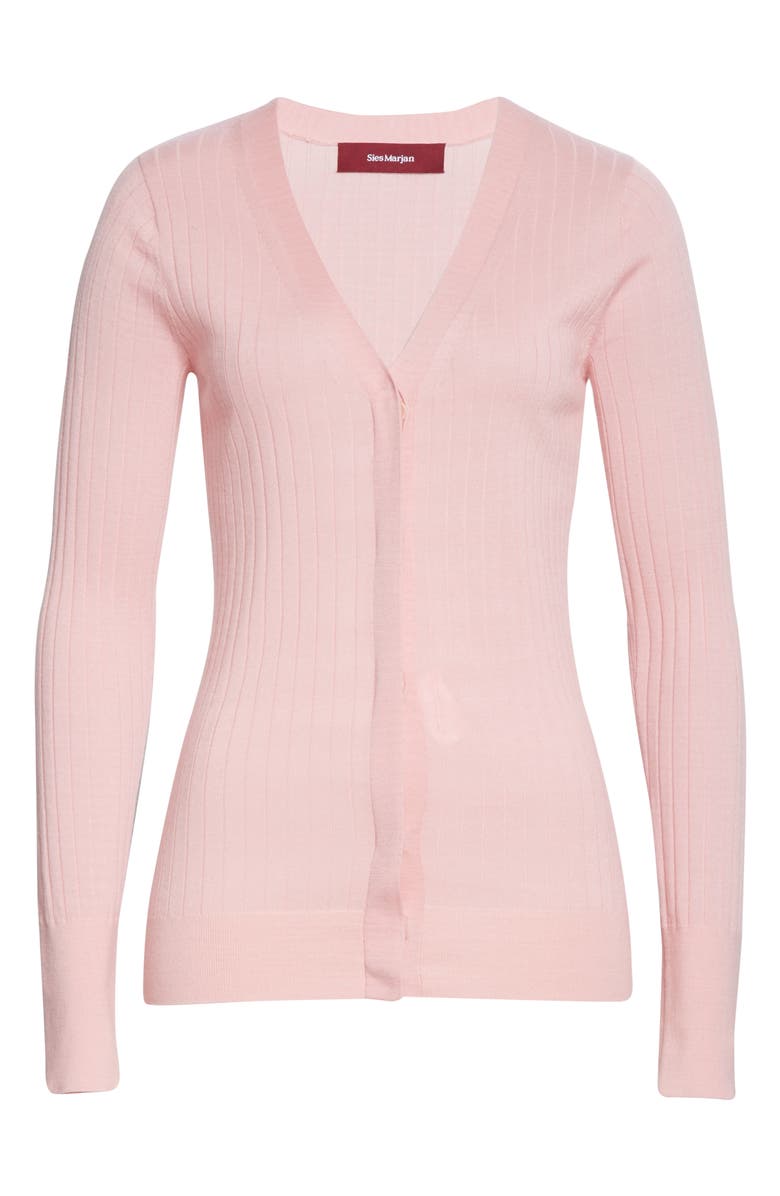 Sies Marjan Rib Wool Cardigan, Alternate, color, 