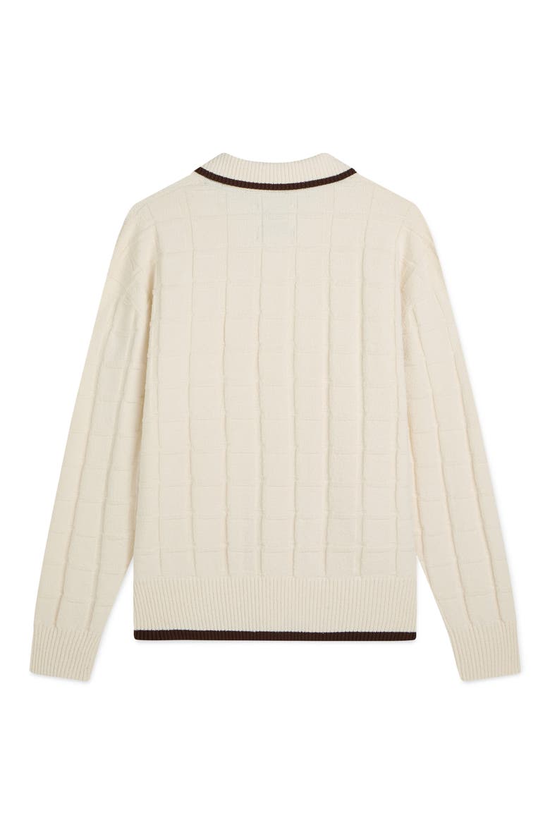 Structure Bouclé Cardigan, Alternate, color, EGGNOG