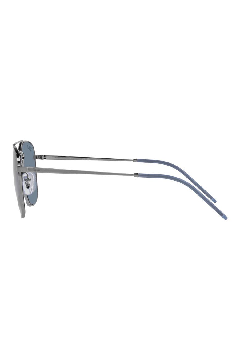55mm Polarized Square Sunglasses, Alternate, color, GUNMETAL