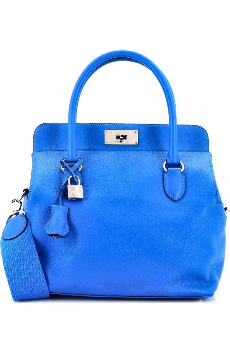 Pre-Owned Hermes Toolbox Bag Evercolor 26, Main, color, Bleu Hydra